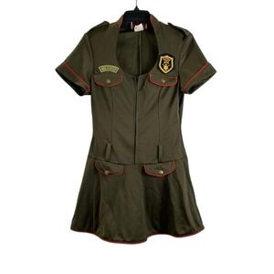 Charades Angel's Flight Green Sargent Sweetie Dress Costume Sz M